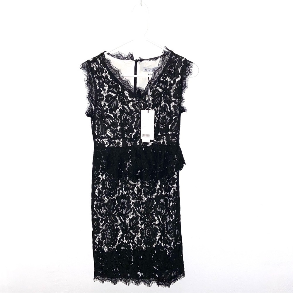 Misslook Black Lace Dress Size 2